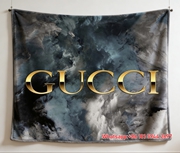 Luxury Gucci Teal Marble Flannel Sofa Throw Blanket IMG_4761